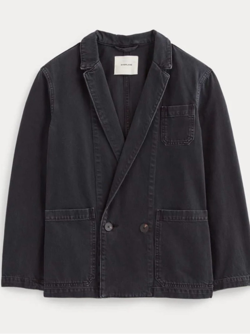 Everlane Washed Black Cotton Blazer (NWT)